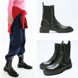 Zara Studded Ankle Boots